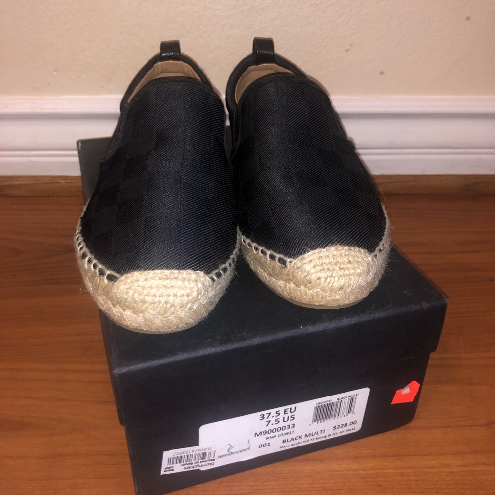 Marc Jacobs Black Multi Slip On Shoes